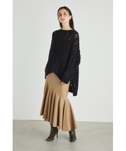 rienda(リエンダ)の「2WAYネッククロシェニットトップス(ニット/セーター・レディース・オレンジ/ベージュ/アイボリー/ブラック・FREE)」の22枚目の写真