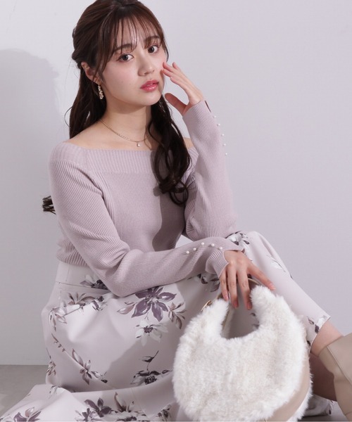 PROPORTION BODY DRESSING（プロポーションボディドレッシング）の「ＥＣＯＶＥＲＯランダムリブニット / 1212270021（ニット/セーター・レディース・ブラック/グレー/パープル・MEDIUM/SMALL）」の3枚目の写真