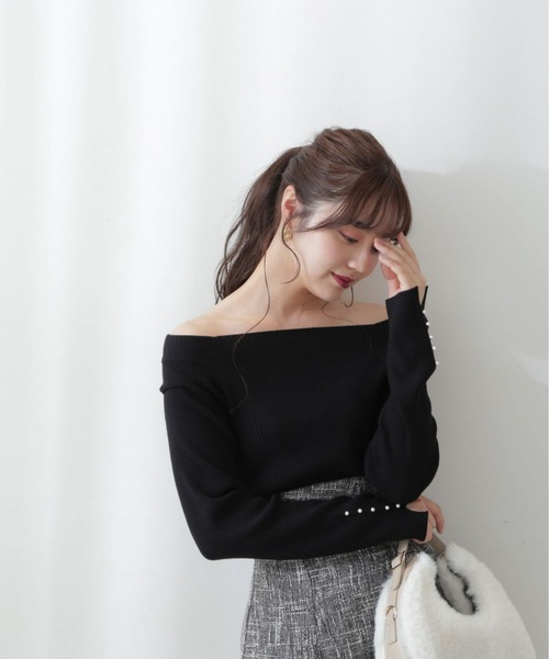 PROPORTION BODY DRESSING（プロポーションボディドレッシング）の「ＥＣＯＶＥＲＯランダムリブニット / 1212270021（ニット/セーター・レディース・ブラック/グレー/パープル・MEDIUM/SMALL）」の9枚目の写真