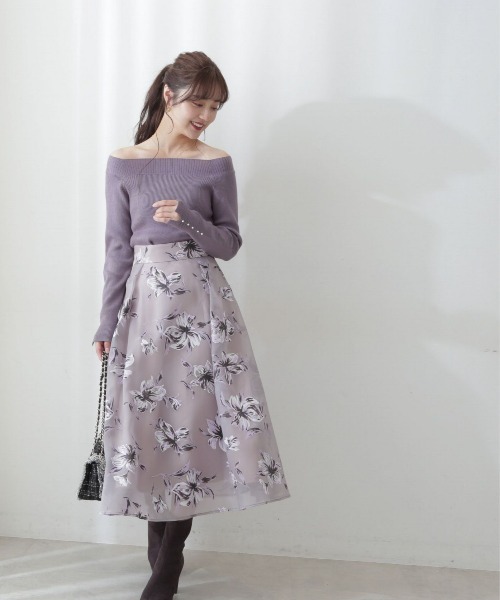 PROPORTION BODY DRESSING（プロポーションボディドレッシング）の「ＥＣＯＶＥＲＯランダムリブニット / 1212270021（ニット/セーター・レディース・ブラック/グレー/パープル・MEDIUM/SMALL）」の10枚目の写真