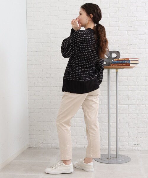 SHOO・LA・RUE(シューラルー)の「◆控えめな柄が可愛い!バーズアイ柄ニット(ニット/セーター・レディース・アイボリー系4/オレンジ系その他5/グリーン系その他5/ブラック系4・00)」の14枚目の写真