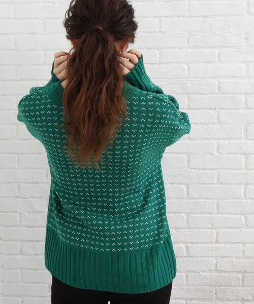 SHOO・LA・RUE(シューラルー)の「◆控えめな柄が可愛い!バーズアイ柄ニット(ニット/セーター・レディース・アイボリー系4/オレンジ系その他5/グリーン系その他5/ブラック系4・00)」の20枚目の写真