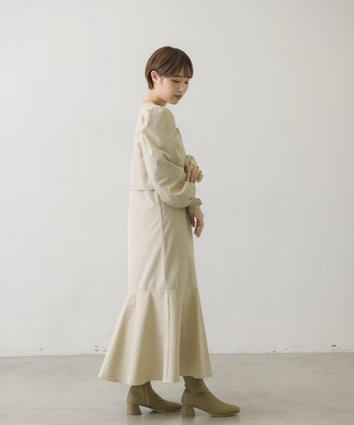 RETRO GIRL(レトロガール)の「ピーチ起毛BLキャミOPセット(ワンピース・レディース・ブラウン/ナチュラル/ブルー/ブラック・FREE)」の7枚目の写真