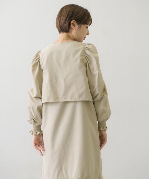 RETRO GIRL(レトロガール)の「ピーチ起毛BLキャミOPセット(ワンピース・レディース・ブラウン/ナチュラル/ブルー/ブラック・FREE)」の11枚目の写真