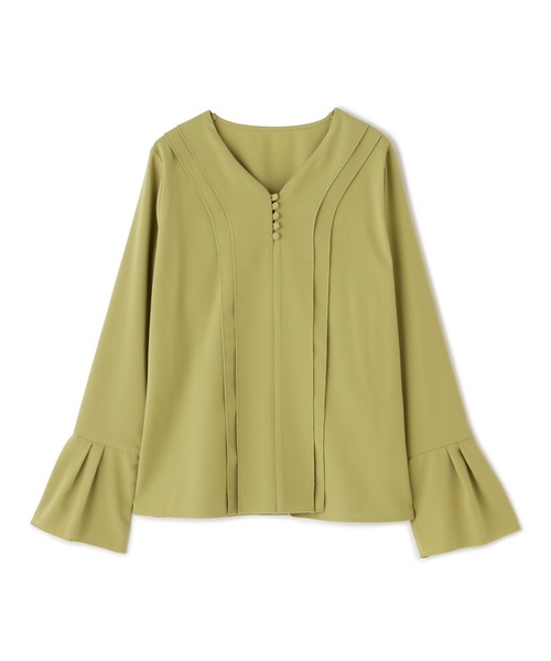 N.（N. Natural Beauty Basic）（エヌエヌナチュラルビューティーベーシック）の「◆ダブルフリルＶネックブラウス（シャツ/ブラウス・レディース・ナチュラル/ブルー/イエロー/ネイビー・MEDIUM）」の20枚目の写真