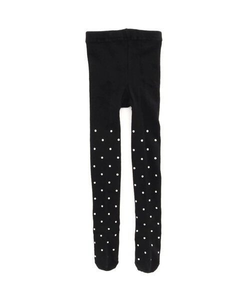 BREEZE(ブリーズ)の「総柄ベロアリボンタイツ(タイツ/ストッキング・キッズ・ベージュ/グレー/ブラック・80/100/120/140)」の1枚目の写真