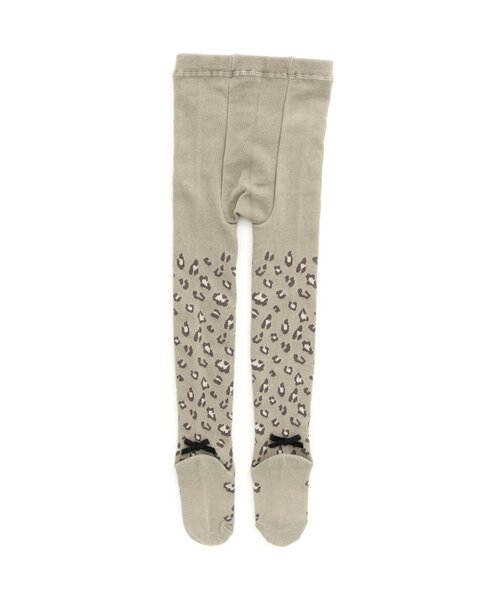 BREEZE(ブリーズ)の「総柄ベロアリボンタイツ(タイツ/ストッキング・キッズ・ベージュ/グレー/ブラック・80/100/120/140)」の4枚目の写真