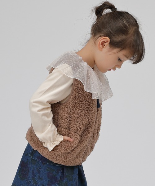 HAKKA KIDS（ハッカキッズ）の「ボアベスト（ベスト・キッズ・ブラウン/グレー・110cm/100cm/120cm/130cm）」の14枚目の写真