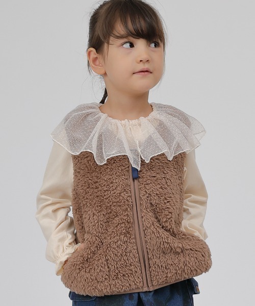 HAKKA KIDS（ハッカキッズ）の「ボアベスト（ベスト・キッズ・ブラウン/グレー・110cm/100cm/120cm/130cm）」の9枚目の写真