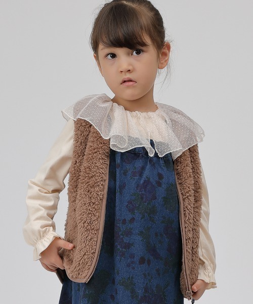 HAKKA KIDS（ハッカキッズ）の「ボアベスト（ベスト・キッズ・ブラウン/グレー・110cm/100cm/120cm/130cm）」の6枚目の写真