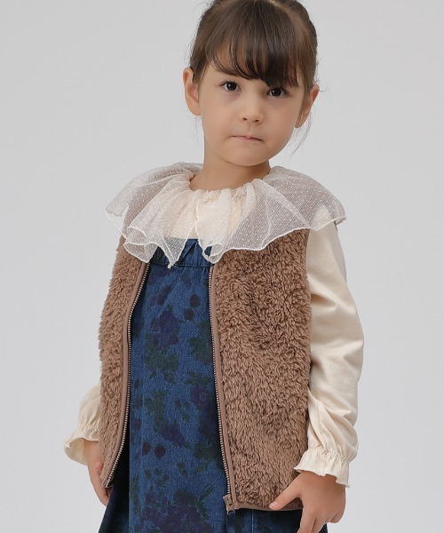HAKKA KIDS（ハッカキッズ）の「ボアベスト（ベスト・キッズ・ブラウン/グレー・110cm/100cm/120cm/130cm）」の17枚目の写真