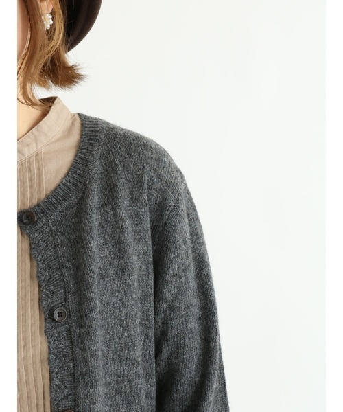 Samansa Mos2（サマンサ モスモス）の「【フランスウール】花刺繍入りクルーネックカーディガン（カーディガン/ボレロ・レディース・ベージュ/オレンジ/ブルー/グリーン/ボルドー/チャコール・ﾌﾘ-）」の15枚目の写真