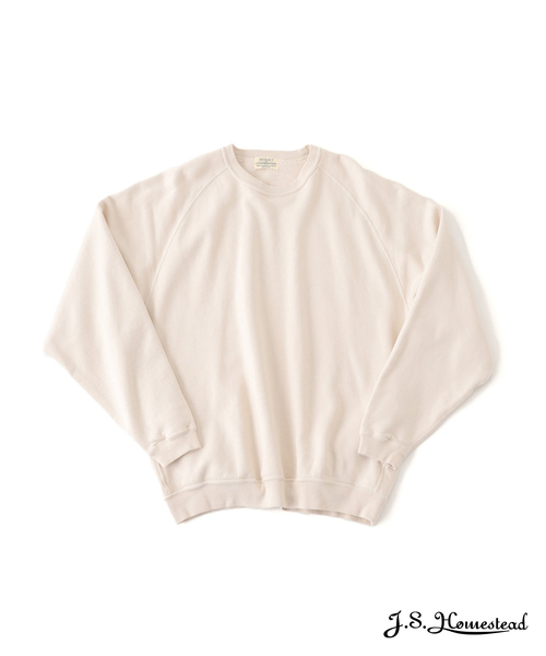 JOURNAL STANDARD J.S HOMESTEAD(ジャーナルスタンダードホームステッド)の「【SBTRACT/サブトラクト for J.S.Homestead】HEAVY FLEECE CREW RAGLAN SWEAT(スウェット・メンズ・アイボリー/ライトグレー・MEDIUM/LARGE)」の2枚目の写真
