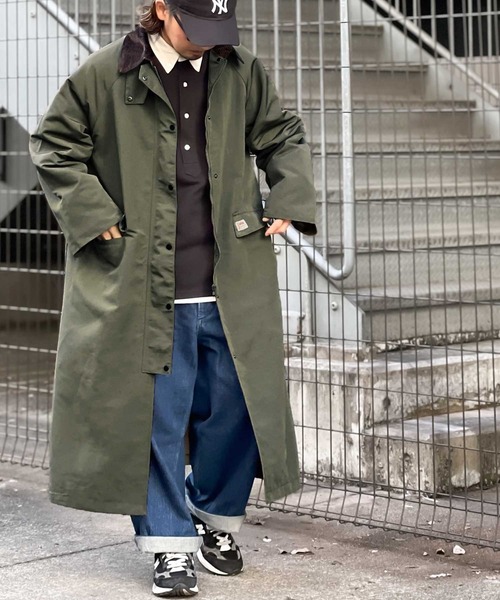 Java（ジャバ）の「《JaVaジャバ コラボ》配色ワークロングコート（モッズコート・メンズ・ブラック/アイボリー/カーキ/ベージュ・LARGE/MEDIUM/X-LARGE）」の4枚目の写真