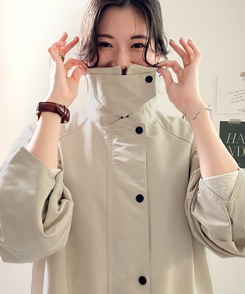 Java（ジャバ）の「《JaVaジャバ コラボ》配色ワークロングコート（モッズコート・メンズ・ブラック/アイボリー/カーキ/ベージュ・LARGE/MEDIUM/X-LARGE）」の8枚目の写真