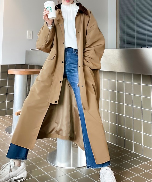 Java（ジャバ）の「《JaVaジャバ コラボ》配色ワークロングコート（モッズコート・メンズ・ブラック/アイボリー/カーキ/ベージュ・LARGE/MEDIUM/X-LARGE）」の14枚目の写真