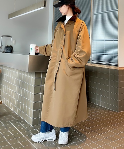 Java（ジャバ）の「《JaVaジャバ コラボ》配色ワークロングコート（モッズコート・メンズ・ブラック/アイボリー/カーキ/ベージュ・LARGE/MEDIUM/X-LARGE）」の9枚目の写真