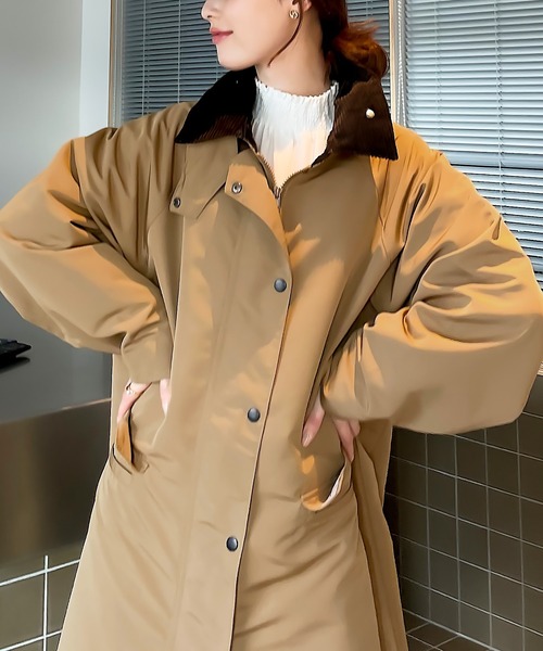 Java（ジャバ）の「《JaVaジャバ コラボ》配色ワークロングコート（モッズコート・メンズ・ブラック/アイボリー/カーキ/ベージュ・LARGE/MEDIUM/X-LARGE）」の5枚目の写真