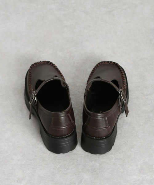 cepo（セポ）の「Ｔストラップローファー　＜追加生産分＞（ローファー・レディース・ブラウン/ブラック・L/M）」の5枚目の写真