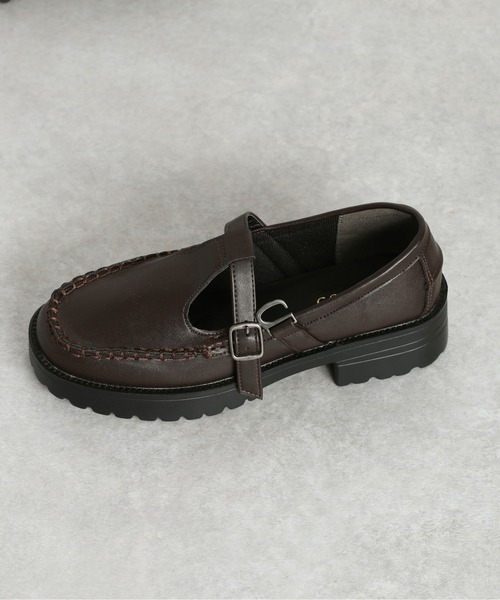 cepo（セポ）の「Ｔストラップローファー　＜追加生産分＞（ローファー・レディース・ブラウン/ブラック・L/M）」の6枚目の写真