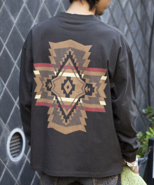 PENDLETON（ペンドルトン）の「【PENDLETON/ペンドルトン】バックプリント ロングスリーブTシャツ ビッグシルエット（Tシャツ/カットソー・メンズ・ネイビー/ホワイト/チャコールグレー/アッシュグレー/ミント・M/L）」の6枚目の写真