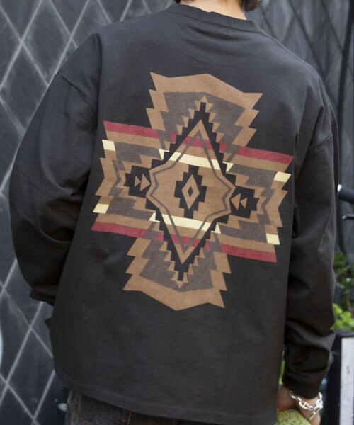 PENDLETON（ペンドルトン）の「【PENDLETON/ペンドルトン】バックプリント ロングスリーブTシャツ ビッグシルエット（Tシャツ/カットソー・メンズ・ネイビー/ホワイト/チャコールグレー/アッシュグレー/ミント・M/L）」の7枚目の写真