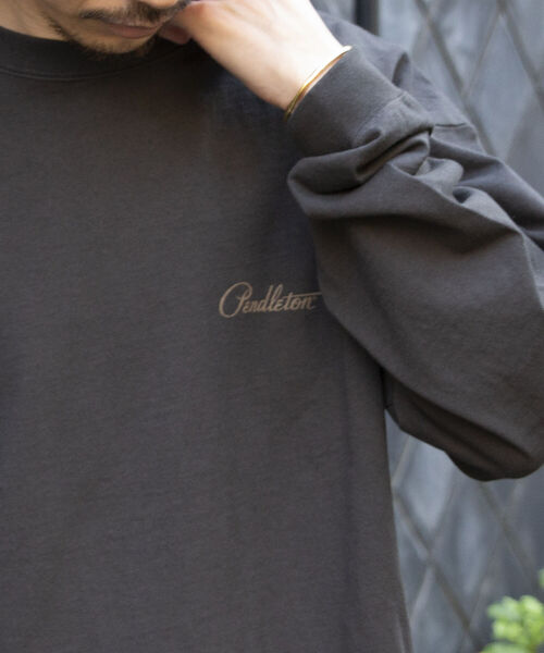 PENDLETON（ペンドルトン）の「【PENDLETON/ペンドルトン】バックプリント ロングスリーブTシャツ ビッグシルエット（Tシャツ/カットソー・メンズ・ネイビー/ホワイト/チャコールグレー/アッシュグレー/ミント・M/L）」の10枚目の写真