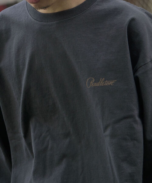 PENDLETON（ペンドルトン）の「【PENDLETON/ペンドルトン】バックプリント ロングスリーブTシャツ ビッグシルエット（Tシャツ/カットソー・メンズ・ネイビー/ホワイト/チャコールグレー/アッシュグレー/ミント・M/L）」の14枚目の写真