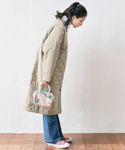avecmoi（アヴェクモワ）の「【佐藤かなさんプロデュース】 アヴェクモワ　半分キルティングコート〈グレージュ〉（その他アウター・レディース・グレイッシュベージュ・2/1）」の6枚目の写真