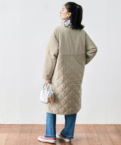 avecmoi（アヴェクモワ）の「【佐藤かなさんプロデュース】 アヴェクモワ　半分キルティングコート〈グレージュ〉（その他アウター・レディース・グレイッシュベージュ・2/1）」の7枚目の写真