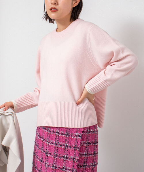 NOLLEY'S - 人気♦︎ノーリーズ リブ編み ウール カシミヤ混 クルーネックセーター 金ボタン NOLLEY'S（ノーリーズ）の「カシミヤ混プルオーバーニット