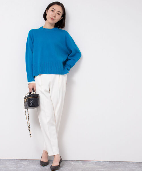 NOLLEY’S（ノーリーズ）の「カシミヤ混プルオーバーニット（ニット/セーター・レディース・オフホワイト/ブルー/ライトブルー/ベビーピンク・38）」の10枚目の写真