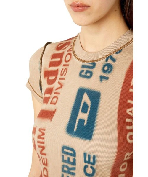 DIESEL（ディーゼル）の「レディース 半袖 Tシャツ トップス