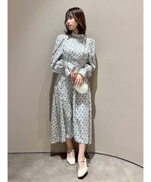 dazzlin（ダズリン）の「ストライプアンティークフラワーワンピース（ワンピース・レディース・アイボリー/ネイビー・FREE）」の15枚目の写真