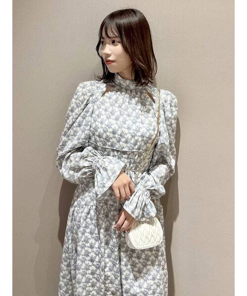 dazzlin（ダズリン）の「ストライプアンティークフラワーワンピース（ワンピース・レディース・アイボリー/ネイビー・FREE）」の19枚目の写真