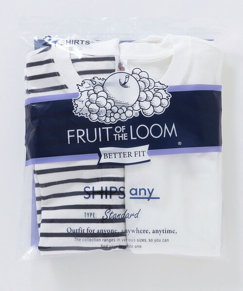 SHIPS any（シップス エニィ）の「【SHIPS any別注】FRUIT OF THE LOOM: STANDARD 2枚組 パック Tシャツ <WOMEN>◇（Tシャツ/カットソー・レディース・その他・ONE SIZE）」の2枚目の写真