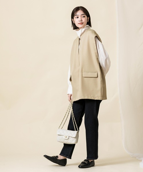 SALEクロシェ　cloche シャギーベスト　ベージュ ロングシャギーベスト/CLOCHE | CALENDRIER online store
