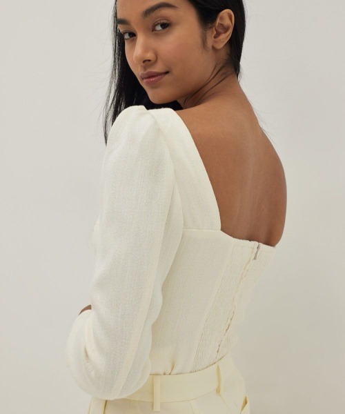 Love,Bonito(ラブボニート)の「エステル ツイード ビスチェ トップス(その他トップス・レディース・オフホワイト/ライトブルーグレー・MEDIUM/X-SMALL/SMALL)」の10枚目の写真