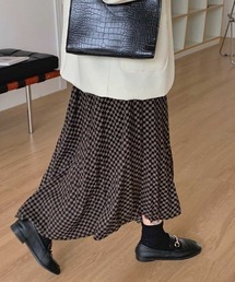 チェッカーフレアスカート