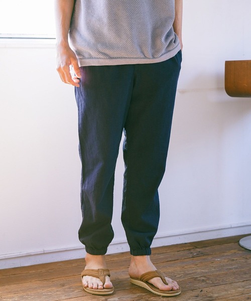 BAYFLOW(ベイフロー)の「リネンジョガーパンツ(その他パンツ・メンズ・ブラック/グレー/ブルー/ネイビー/マスタード/ブラウン・MEDIUM/LARGE)」の5枚目の写真