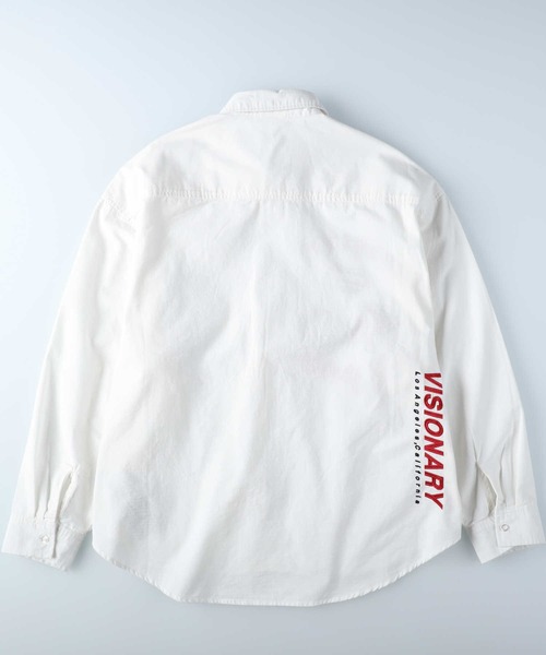 VISION STREET WEAR(ヴィジョンストリートウェア)の「【VISION STREET】レーシングリップシャツ(シャツ/ブラウス・メンズ・オフホワイト/グリーン/ピンク・M/L/XL)」の4枚目の写真