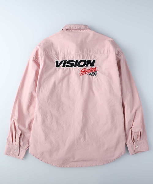 VISION STREET WEAR(ヴィジョンストリートウェア)の「【VISION STREET】レーシングリップシャツ(シャツ/ブラウス・メンズ・オフホワイト/グリーン/ピンク・M/L/XL)」の6枚目の写真