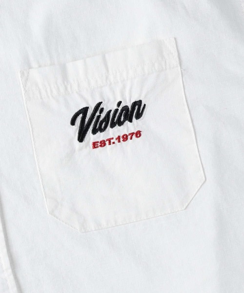 VISION STREET WEAR(ヴィジョンストリートウェア)の「【VISION STREET】レーシングリップシャツ(シャツ/ブラウス・メンズ・オフホワイト/グリーン/ピンク・M/L/XL)」の8枚目の写真