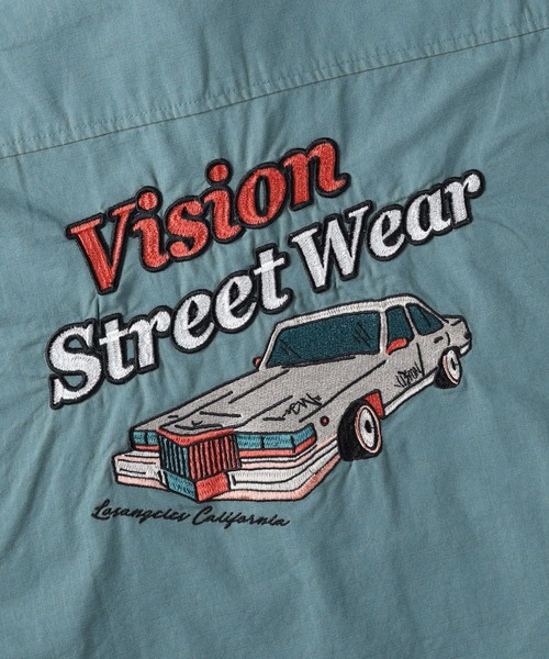 VISION STREET WEAR(ヴィジョンストリートウェア)の「【VISION STREET】レーシングリップシャツ(シャツ/ブラウス・メンズ・オフホワイト/グリーン/ピンク・M/L/XL)」の10枚目の写真