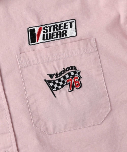 VISION STREET WEAR(ヴィジョンストリートウェア)の「【VISION STREET】レーシングリップシャツ(シャツ/ブラウス・メンズ・オフホワイト/グリーン/ピンク・M/L/XL)」の17枚目の写真