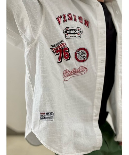 VISION STREET WEAR(ヴィジョンストリートウェア)の「【VISION STREET】レーシングリップシャツ(シャツ/ブラウス・メンズ・オフホワイト/グリーン/ピンク・M/L/XL)」の21枚目の写真