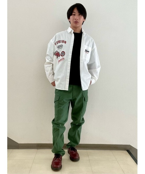 VISION STREET WEAR(ヴィジョンストリートウェア)の「【VISION STREET】レーシングリップシャツ(シャツ/ブラウス・メンズ・オフホワイト/グリーン/ピンク・M/L/XL)」の19枚目の写真