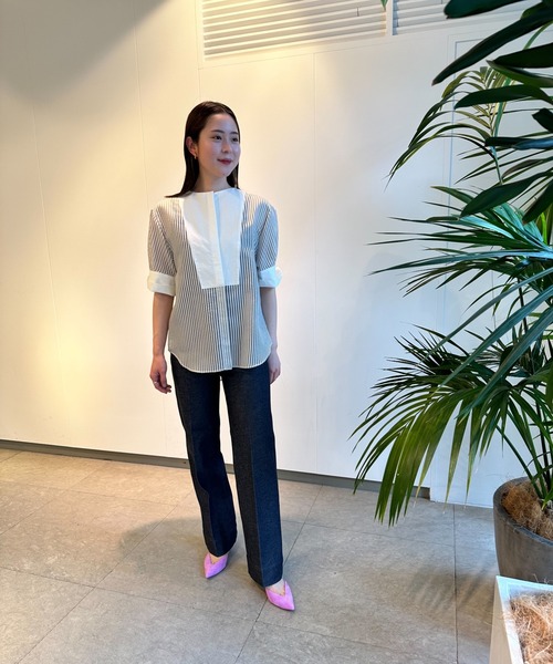 ESTNATION(エストネーション)の「【BAILA 4月号掲載】ESTNATION / シアーブザムシャツ(シャツ/ブラウス・レディース・オフホワイト/ブラック/ブラック系その他/グレー系その他・36/38)」の20枚目の写真