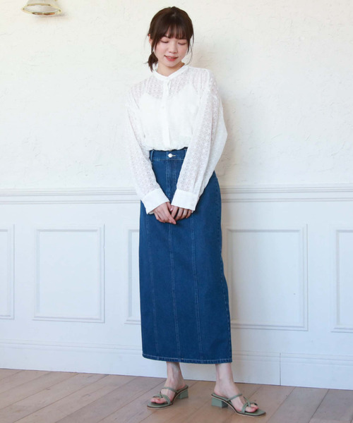 archives(アルシーヴ)の「レースバンドカラーシャツ(シャツ/ブラウス・レディース・ブラック/アイボリー/オフホワイト・MEDIUM)」の15枚目の写真