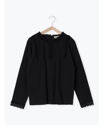 Samansa Mos2 | ラウンドネックレースカットソー(Tシャツ/カットソー)